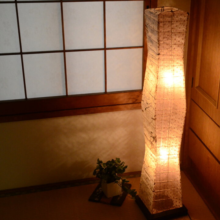 楽天市場】【お取り寄せ】『 和風フロアスタンド バナナ紙x麻葉唐茶 