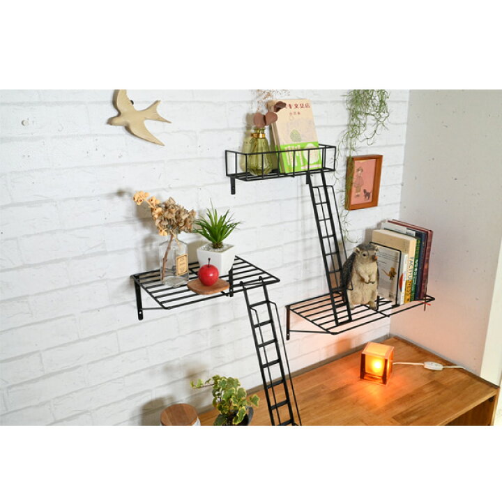 楽天市場】『fire escape Balcony L』 ウォールシェルフ 壁掛け 壁付け 