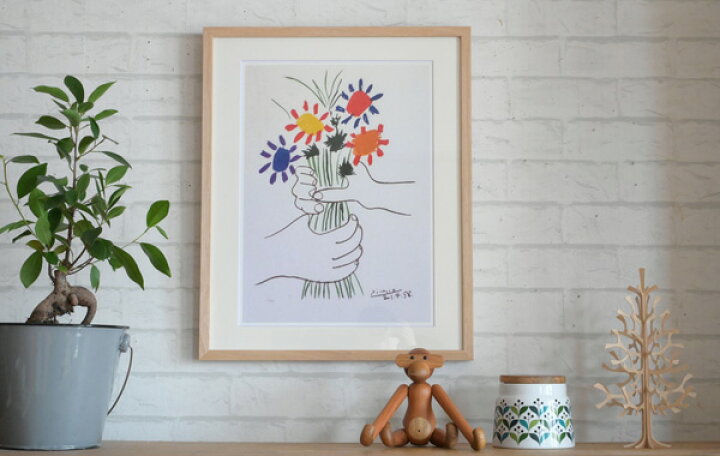 楽天市場】『幅42.5cm アートフレーム ピカソ Le Bouquet』 名画 