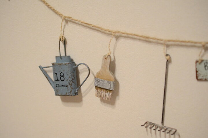 楽天市場 ミニチュアガーランド ガーデン ガーランド おしゃれ かわいい 横長 オブジェ モチーフ 棚フック 雑貨 ゆららかマーケット