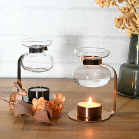 『アロマオイルウォーマー』アロマバーナー キントー KINTO アロマ 温める 熱 キャンドル キャンドルウォーマー アロマランプ アロマライト スタンド シンプル インテリア 雑貨 置物 飾り おしゃれ ガラス ギフト 贈り物 プレゼント 父の日 母の日 おすすめ 人気 黒 ブロンズ