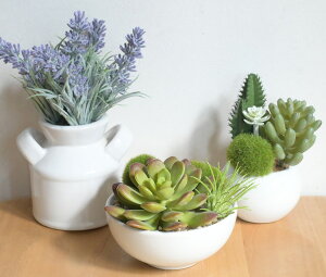 光触媒より便利な『CT触媒フェイクグリーン 3個セット』卓上 ミニ 消臭 空気清浄 防臭 防汚 抗菌 おしゃれ リアル インテリア 鉢 ポット 多肉植物 ラベンダー トイレ 玄関 造花 置物 雑貨 人