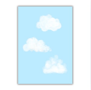 「beautiful sky」 ポスター ポストカード ミニポスター はがき 空 インテリア 北欧 韓国 海外 水色 青 雲 夏 淡色 おしゃれ かわいい カフェ 店舗 風水 玄関 トイレ
