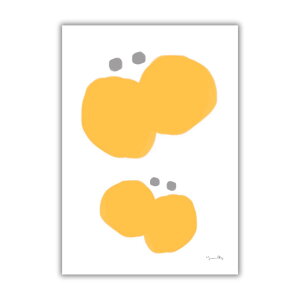 「ちょうちょ」 ポスター ポストカード ミニポスター はがき 北欧 おしゃれ かわいい 韓国 海外 インテリア アート 黄色 風水 ナチュラル リビング 玄関 トイレ 子