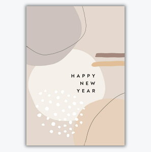 「お正月」 正月飾り ポスター ポストカード はがき インテリア 北欧 韓国 海外 おしゃれ くすみカラー ベージュ 文字 英語 アート 風水 玄関 リビング 店舗 正月