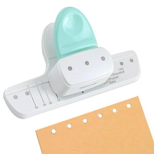 ルーズリーフ穴パンチ 穴径4mm 穴開けパンチ 3穴/6穴 多穴パンチ A8(mini)/A7/A6/A5対応 軽量 調整可能 持ち運び便利 DIY 手帳 デイリープランナー 単語帳作り 事務用品