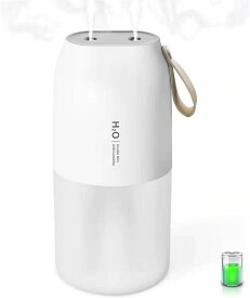 ダブルミスト コードレス 卓上加湿器 充電式 小型加湿器 大噴霧量 超音波式 ミニ usb 静音 LEDライト コンパクト 携帯 おしゃれ 空焚き防止 300ML デスク 車 オフィス 乾燥/花粉対策 プレゼント ホワイト ピンク