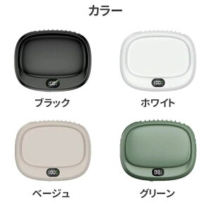 ベルトファン 携帯扇風機 LED残量表示 腰掛けクーラー 5段階風量 首掛け扇風機 Type-C5V/1A急速充電