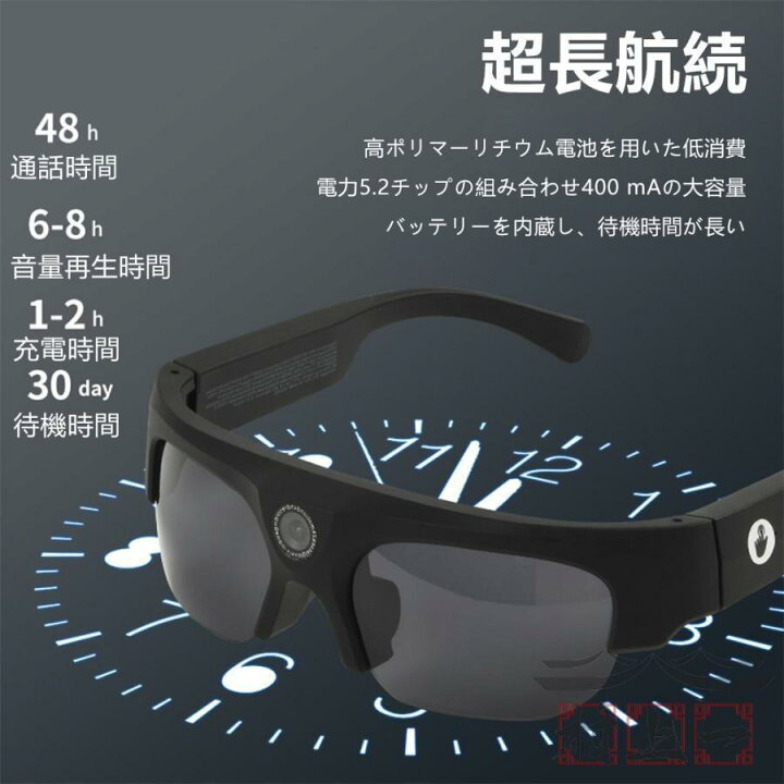 楽天市場】サングラス ビデオ カメラスマート Bluetooth メガネ 4K高 