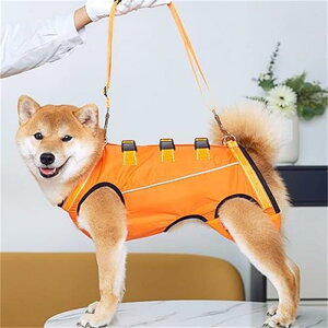 犬 ハーネス 介護用ハーネス 全身サポート 歩行補助 ハーネス 歩行補助 介護用ハーネス 脱着簡単 老犬/怪我/手術/快復中/病気 介護 犬ハーネス 犬の前足と後ろ足の補助歩行補助ハーネス 犬