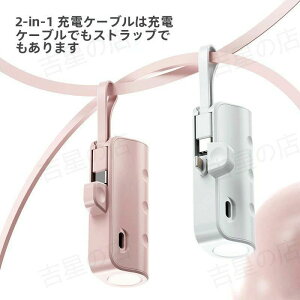 iPhone Android y ^ KFؕi LED cʕ\ 5000mAh ڏ[d Lightning / Type-C RlN^[ iPhone16/15/14/13/12/11/8/SE/Pro/iPad S@Ή
