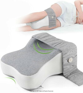 人間工学に基づいた横向き寝用膝枕 妊娠用膝サポートクッション 横向き寝用 整形外科用脚枕 膝クッション 就寝用 膝枕