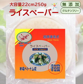 ＼1,000円ポッキリ送料無料／【もちもち食感で臭くない、美味しさ評判！】 ライスペーパー (16cm/22cm 250g) 送料無料 無添加 オーガニック 無農薬 ベトナム グルテンフリー 生春巻き ライスペーパーケーキ TWIN EAGLES