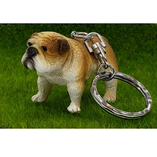 リアルなタイプのイングリッシュブルドックのキーホルダーです ブルドックキーホルダー 犬 イングリッシュブルドック キーホルダー 感謝価格 鍵 送料無料新品 送料無料 持ち歩く 可愛い 飾り アニマル