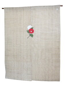 和風花紋のれん・つばき(お正月暖簾)/メーカー取り寄せ/ 京都 洛柿庵/ おしゃれ な 和モダン のれん ロング 約 88×120cm