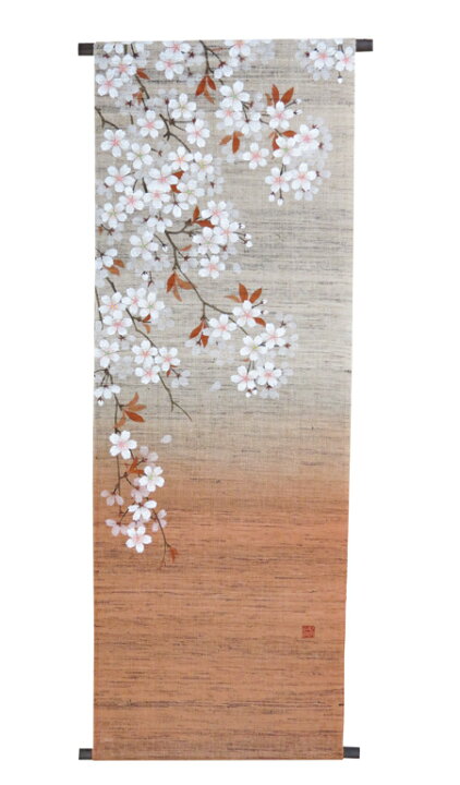 楽天市場】洛柿庵 和風 桜 タペストリー・春あかね /和風モダン 