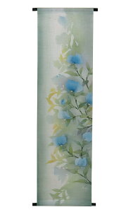 タペストリー・露草 / 和モダン 夏 お洒落  タペストリー / インテリア タペストリー 和風 壁飾り 約36×130cm受注製作