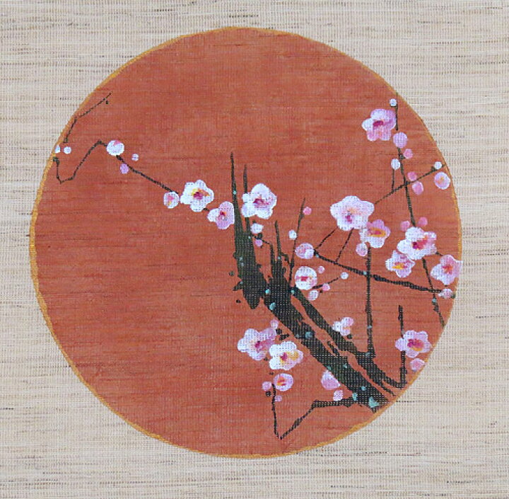 楽天市場】天井画タペストリー：梅と藤(伊藤若冲） : のれん 