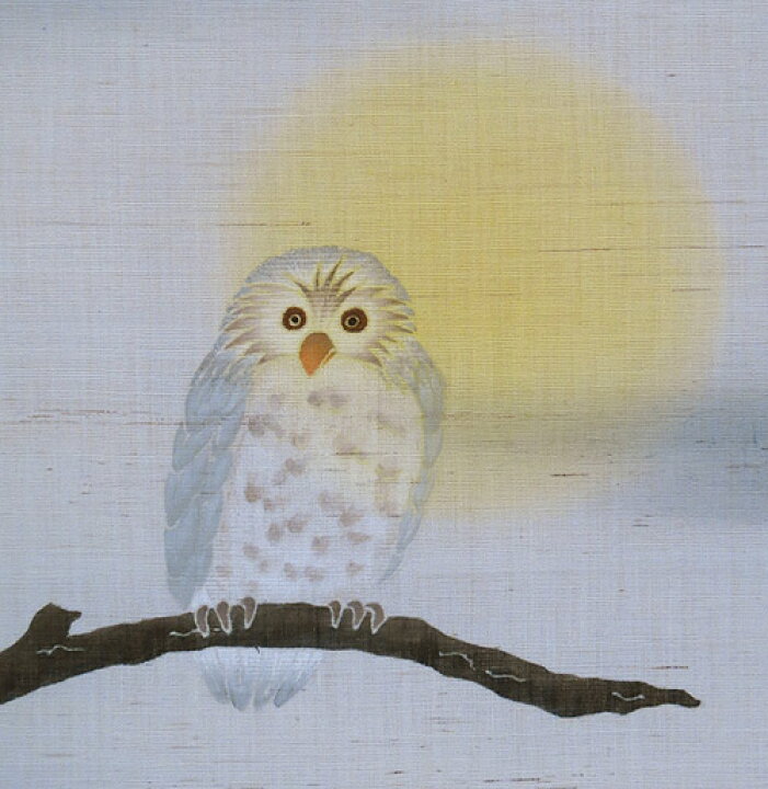 新品手描き本麻ふくろうのタペストリー 【公式通販】