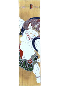 和風長尺細タペストリー・風神雷神/(和柄)/洛柿庵タペストリー