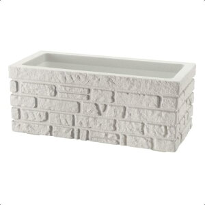 ◇リッチェル タウンプランター100型 割石積プランター 観葉植物 草花 大型 大容量 屋外 ガーデニング 庭 給水 排水 自治体 緑化補助基準対応 仕切り長方形