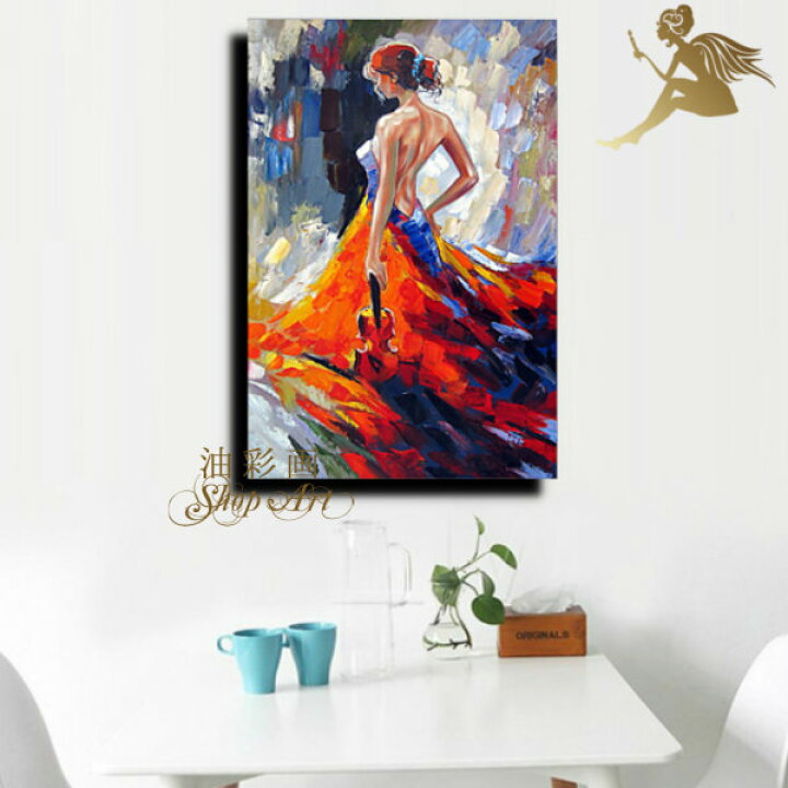 楽天市場 インテリアアート 絵画 壁掛け 送料無料 油絵 人物画 抽象画 絵 アートパネル ビビッドカラー おしゃれ モダン アートボード絵 クラシカル 壁飾り 特大１パネル バイオリニストの女性 5054 油彩画shop Art