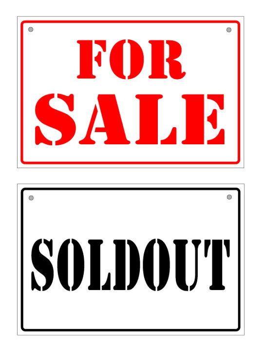 楽天市場】送料無料【表面FOR SALE 裏面SOLD OUT 両面パネル看板・大判  
