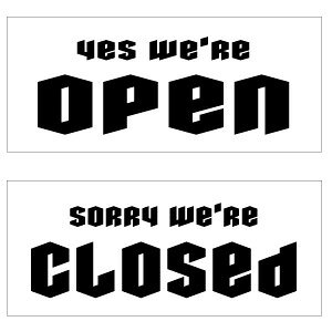 �y�I�[�v���N���[�Y���ʃp�l���ŔE�T�C�Y�F����35×����15cm�E���^�X�^ OPEN CLOSED�z�A�����J�����T�C���p�l���B�n���h���C�h �p��Ŕ� �V���b�v�p �I�[�v���Ŕ�