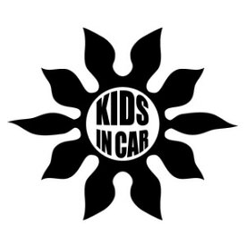 【2枚組 KIDS IN CAR サニー Ver.211（子供が乗っています）カッティングステッカー 幅約17cm×高約14.2cm】ハンドメイド キッズインカー 車用ステッカー 。
