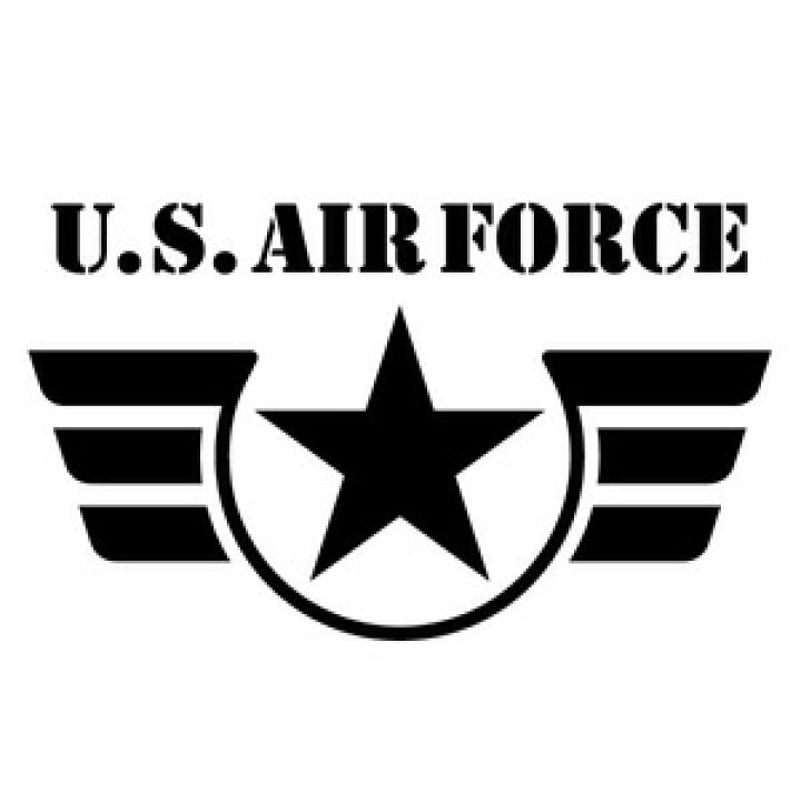 楽天市場 U S Airforce Ver 056 Wgステンシル カッティングステッカー ミニサイズ 3枚組 幅約12cm 高約7 1cm ハンドメイド デカール アーミー アメリカ空軍 ゆうせいマーケット
