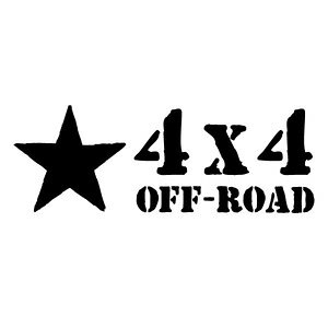 �y4x4 OFF-ROAD 10�ihi�X�^�[���H���j �J�b�e�B���O�X�e�b�J�[ 2���g ����20cm×����7cm�z�n���h���C�h �f�J�[���B