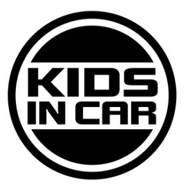 【2枚組 KIDS IN CAR Ver.66（子供が乗っています）80s系ロゴ カッティングステッカー 幅約15cm×高約15cm】ハンドメイド キッズインカー ウインドウステッカー。