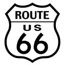 楽天市場 カッティングステッカー 大判 アメリカ ルート66 Route 66 2枚組 選べる3サイズ幅約30cm 35cm 40cm ハンドメイド ショップ用ディスプレイ 店舗用 国道66号線 R66 道路標識 ステッカー アメリカン ゆうせいマーケット