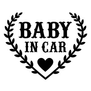 y2g BABY IN CAR Ver.77iԂ񂪏Ă܂j JbeBOXebJ[ 16cm×13cmznhCh Baby in car EChEXebJ[ n[g heartB