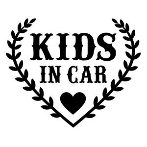 �y2���g KIDS IN CAR Ver.78�i�q��������Ă܂��j �J�b�e�B���O�X�e�b�J�[ ����16cm×����13cm�z�n���h���C�h �L�b�Y�C���J�[ �E�C���h�E�X�e�b�J�[ �n�[�g heart�B