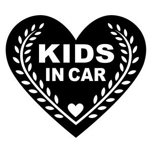 �y2���g KIDS IN CAR Ver.76�i�q��������Ă܂��j �J�b�e�B���O�X�e�b�J�[ ����16cm×����14cm�z�n���h���C�h �L�b�Y�C���J�[ �E�C���h�E�X�e�b�J�[ �n�[�g heart�B