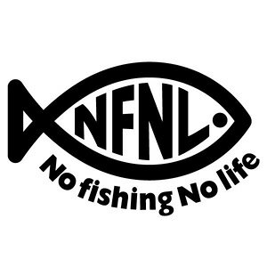 ���������yNFNL�i�m�[�t�B�b�V���O�m�[���C�t�j Ver.030 �E���� �J�b�e�B���O�X�e�b�J�[ �唻L�T�C�Y 2���g ����28cm×����17cm�zNo fishing No life �n���h���C�h �ނ� �X�e�b�J�[�B