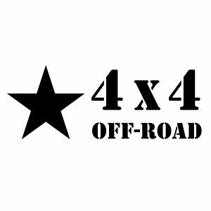 �y4x4 OFF-ROAD 07�ihi�X�^�[�j �J�b�e�B���O�X�e�b�J�[ 2���g ����20cm×����7.5cm�z�n���h���C�h �f�J�[���B