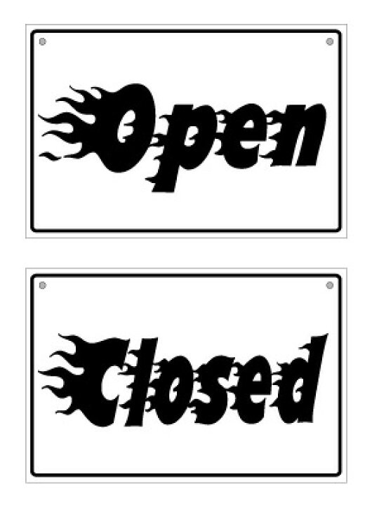 楽天市場 オープンクローズ両面パネル看板 サイズ 幅約30 高約cm ブレイズ Open Closed 炎のモチーフがカッコいいサインパネル ハンドメイド 英語看板 パネル 開店 閉店 ショップ用 オープン看板 ゆうせいマーケット