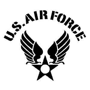 �yUNITED STATES AIR FORCE 079�iUAF���H���j �J�b�e�B���O�X�e�b�J�[ �唻L�T�C�Y 2���g ����26.5cm×����22.7cm�z�n���h���C�h �f�J�[�� �A�����J��R �~���^���[�X�e�b�J�[�B
