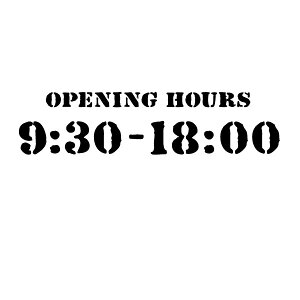 �y�J�b�e�B���O�X�e�b�J�[ OPENING HOURS�i24H�\���j ���ԃI�[�_�[�^�C�v019�iJS���H���j ����X�T�C�Y 2���g ����39cm×��9.4cm�z�����H���d�グ�ł��B