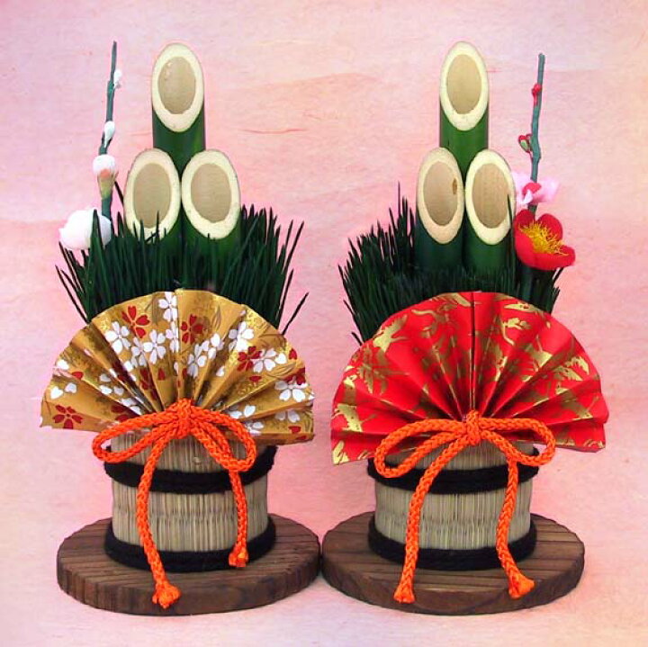 楽天市場 あす楽 ミニ門松 京２本入 門松 お正月飾り 花火と縁起飾り 有勝堂