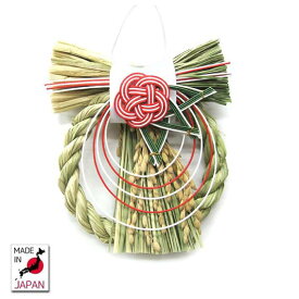 越後・魚沼産本稲わら飾り梅ごよみ【しめ飾り】【お正月飾り】【正月飾り　リース】【正月飾り　玄関】【国産　日本製】【しめ飾り　リース型】