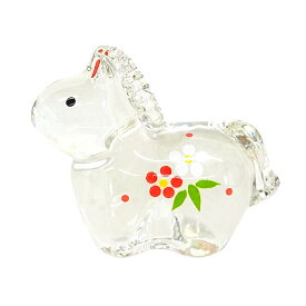 クリスタル午（大）【R-481】【干支 置物 馬】【午・馬・うま】【正月飾り】【2026年 干支の置物】【正月飾り　置物】