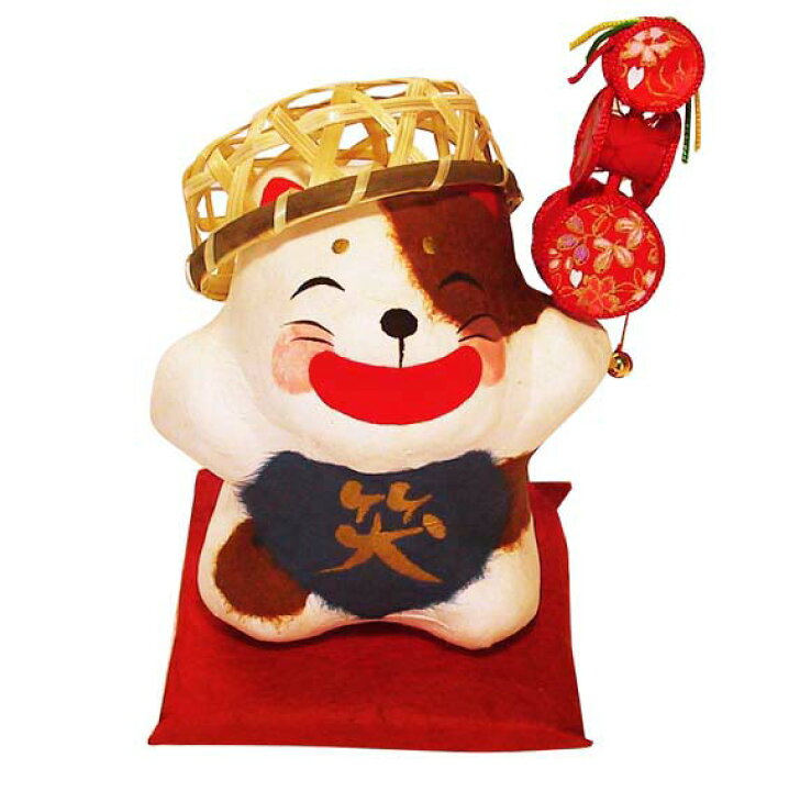 楽天市場】笑福犬【干支 置物】【戌・いぬ・イヌ・犬】【紙張子 