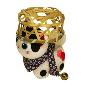 こま犬・小（竹かご付）【R-41】【リュウコドウ】【国産・日本製】【干支 置物】【戌・いぬ・イヌ・犬】【紙張子】【お正月飾り】