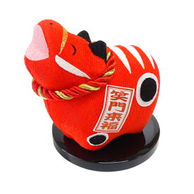 笑福 赤ベコ【R−88】【リュウコドウ】【国産・日本製】【干支 置物 丑】【牛・うし・ウシ】【お正月飾り】