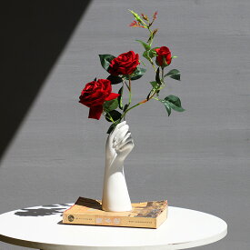 花瓶 ホワイト ユニーク フラワーベース おしゃれ 北欧 陶器 セラミック 白い手 花瓶 花器 シンプル花瓶 おしゃれ 創造的な花瓶 水耕栽培 花瓶 生け花 インテリア 家の装飾 オフィステーブル プレゼント ギフト