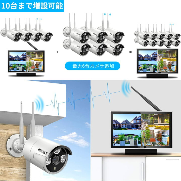 楽天市場】【無料保証1年・500万画素一体型モニター】防犯カメラ 屋外 