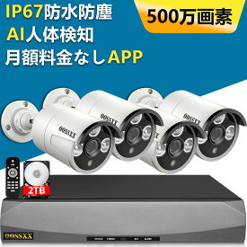 【500万画素・2TB HDD内蔵】防犯カメラ 屋外 家庭用 防犯カメラ 有線 防犯カメラセット IP67 防水 防犯カメラ poe 屋外 電源不要 防犯カメラ 屋外 有線 監視カメラ LAN poe防犯カメラ 監視カメラセット 4台 遠隔 暗視 屋外 室内 簡単 設置 スマホ NVR